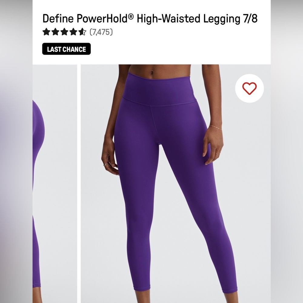 Fabletics Powerhold Purple Leggings
